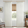 Pinch Pleated Linen Curtains 96 Inch, 2 Panels Premium 400GSM Memory