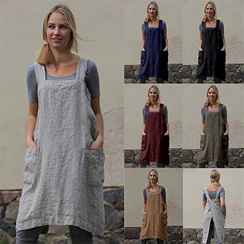 Larmliss Women's Pinafore Square Apron Baking Cooking Gardening Works