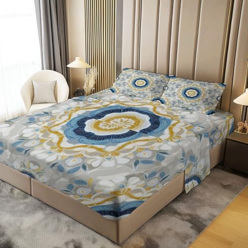 Fitted Sheet 3 Pieces Twin XL Size Sheets with Deep Pocket Fitted