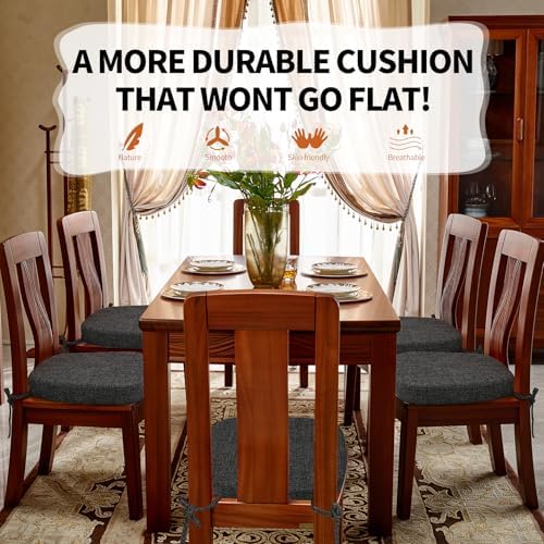 SINOSSO Thickened 2.5" Dining Chair Cushion, Soft Blended High Density