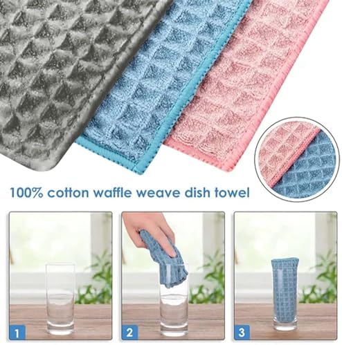 4 Pack 11.8x11.8 Inch Microfiber Cleaning Cloth for Glasses, Washable