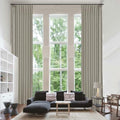 Fcosie Blackout Linen Curtains 108 Inches Long - Pinch Pleat Drapes