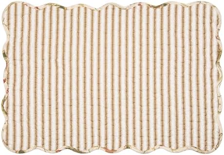 Bailey Vintage Quilted 100% Cotton Set of 6 Placemats 13" x 19"