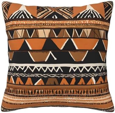 (African Mud Cloth Tribal) Decorative Throw Pillow Covers Double-Sided