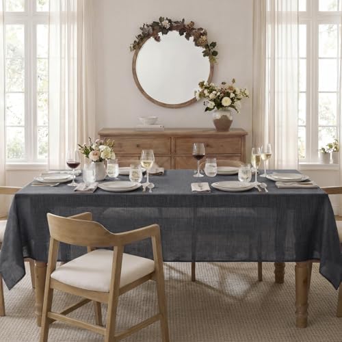 NOVILYS Rectangle Tablecloth with Linen Textured, 60 x 120 Inch
