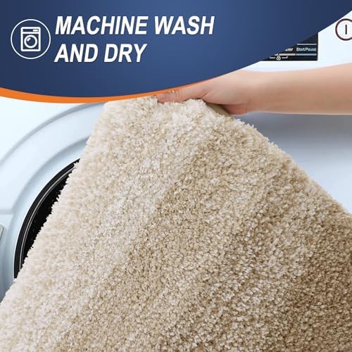 OLANLY Micorfiber Bathroom Rug Set 2 Piece, Soft Absorbent Bath Mats