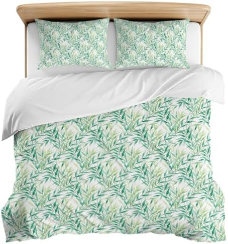 Duvet Cover Queen Size, Spring Botanical 3-Piece Bedding