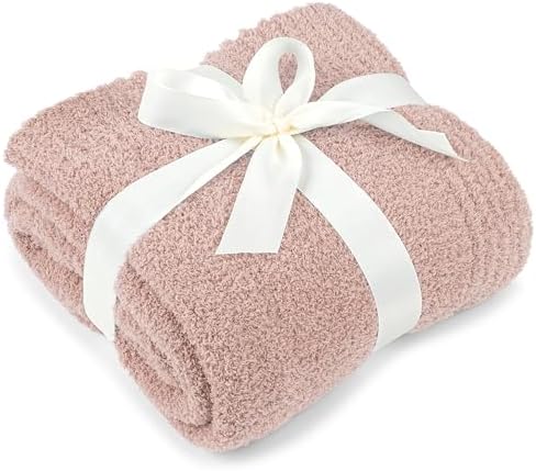 PAVILIA Super Soft Throw Blanket for Couch, Fluffy Cozy Lightweight