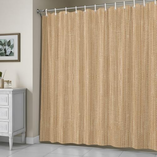 Sand Brown Shower Curtain, Country Vintage Minimalist Solid Color