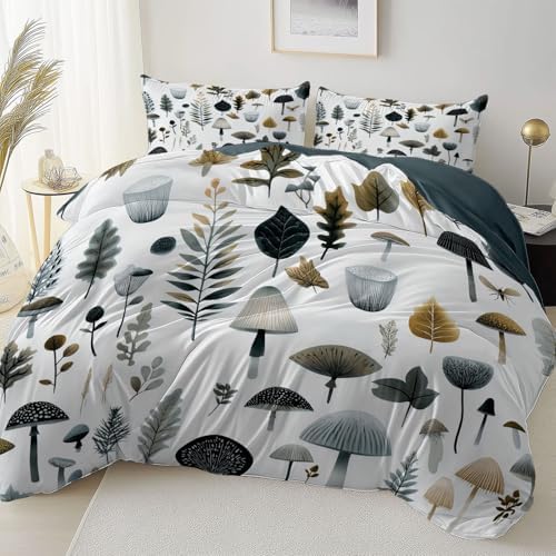 Soft and Breathable Duvet Cover King Size, Reversible Grey Duvet Cover