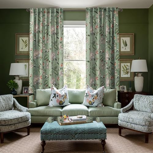 Cute Blackout Curtains 63 Inch Long for Bedroom,70% Black Out Room
