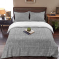 Linen Texture Full Duvet Cover Set - 4 Pcs Comforter Cover Bedding
