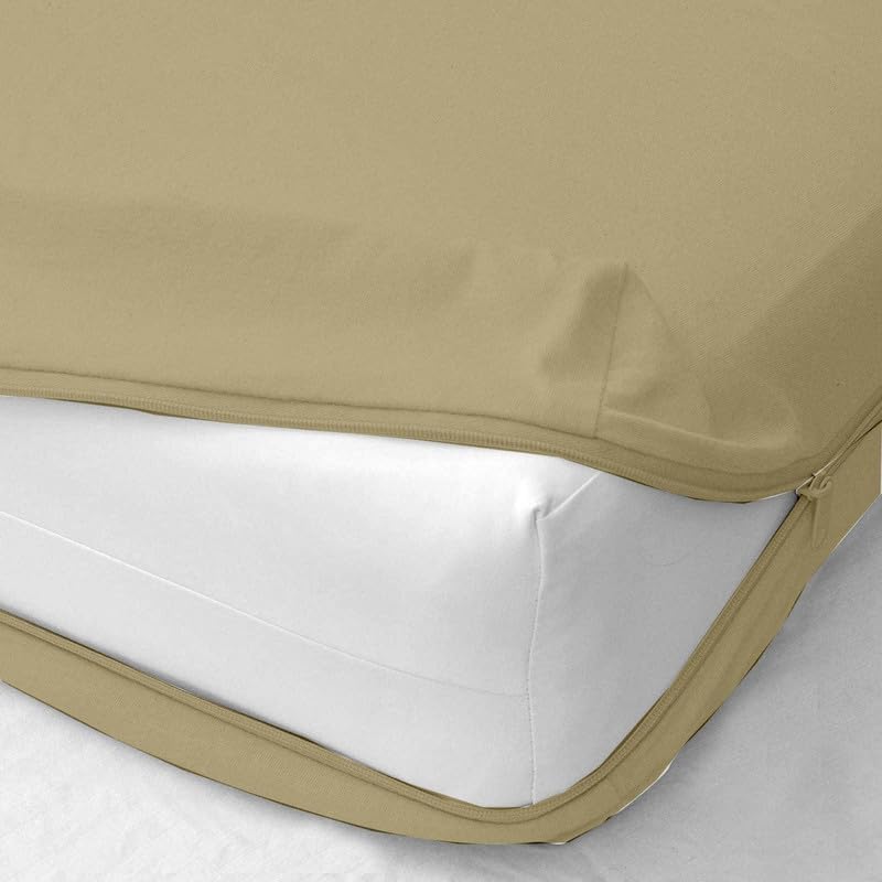 Shreem Linen Zipper Fitted Sheet -16 Inch Extra Deep Pocket, Soft