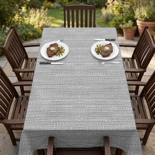 Light Gray Table Cloth Waterproof Tablecloths, Modern Minimalist