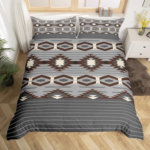 jejeloiu Boho Bedding Set Queen Size Southwestern Geometric