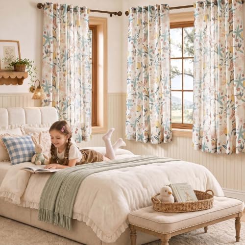 jinchan Linen Curtains 63 Inch Nursery Dusty Green Drapes Back Tab 2