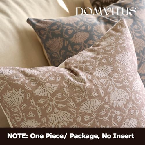DOMVITUS Floral Pillow Covers 20x20 Decorative Throw Pillow Covers
