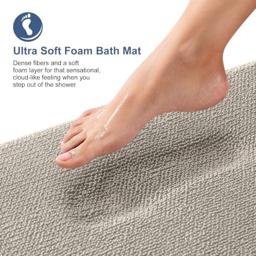 OLANLY Thick Memory Foam Bathroom Rug 30x20, Absorbent Bath Mat, Warm