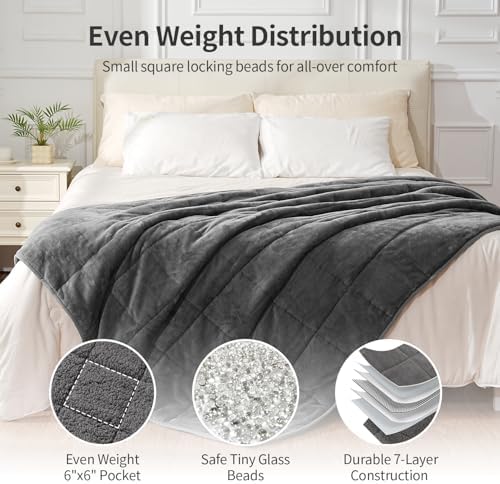 Uttermara Weighted Blankets for Adults Queen Size, 20lbs 60x80 inches