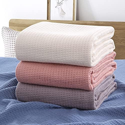 LGYKUMEG Waffle Weave Farmhouse Thermal Cotton Blanket - Lightweight