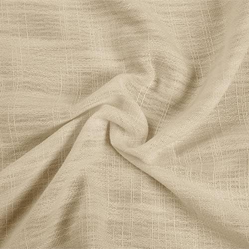 TWOPAGES Solid Beige Blackout Curtain Panel Pinch Pleated Window