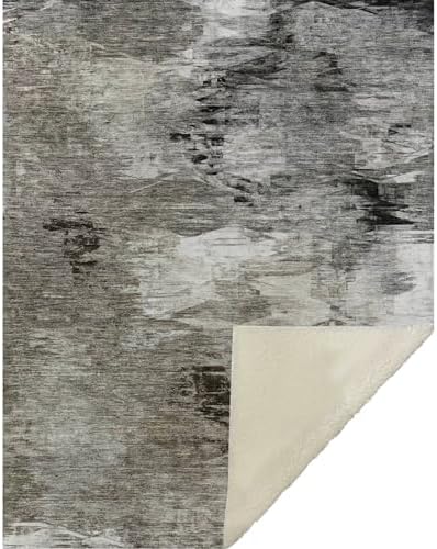 Addison Rugs ASB597 Taupe 50" x 70" Oversized Sherpa Throw Blanket