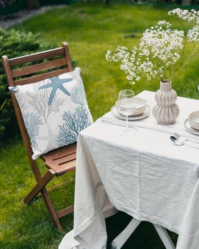 Outdoor Pillow Covers with Inserts,Starfish Coral Waterproof