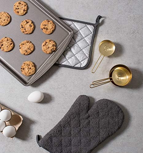 DII Terry Potholders, Mineral Gray, 100% Cotton, 3 Piece