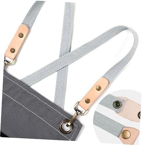 Nordic Style Adjustable Canvas Apron with Pockets Design for Cooking