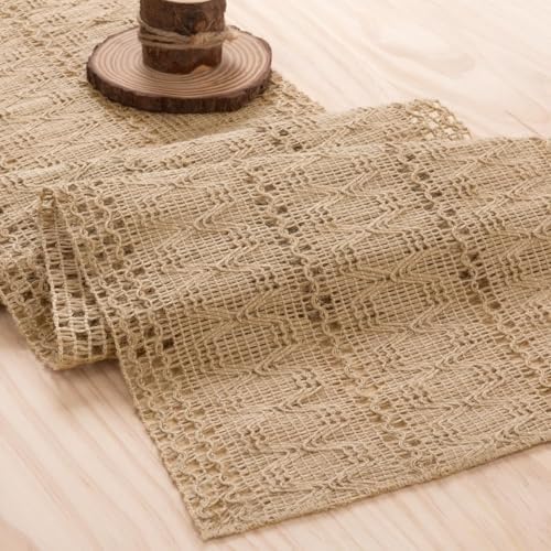 MLMW Boho Table Runner 36 inches Small Coffee Table Runner Rustic