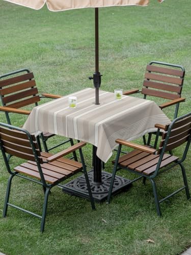 Outdoor Tablecloth with Umbrella Hole for Patio/Picnic/Party/Camping