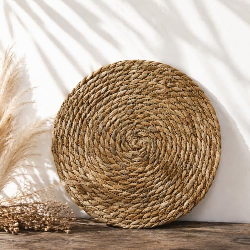 20 Pack Round Woven Placemats, 11.8 Inch Boho Table Mats