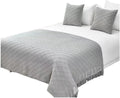 50×70in Cotton Throw Blanket Diamond Knit Fringe All Season,Light Gray