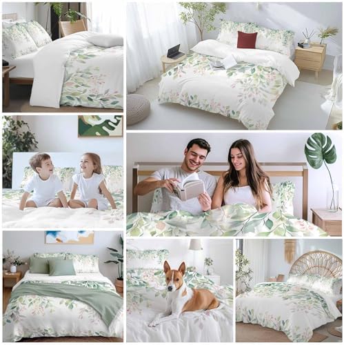 Chic D Duvet Cover Set Queen Size Leafs Plants Comforter Sets 1 Duvet