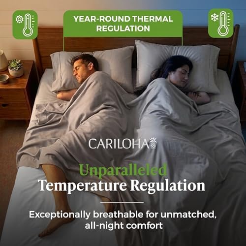 Cariloha Retreat Sheet Set - Bamboo Lyocell - Coastal Gray - Split