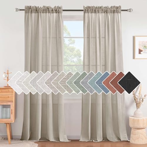 H.VERSAILTEX Linen Curtains Elegant Natural Linen Blended Curtains