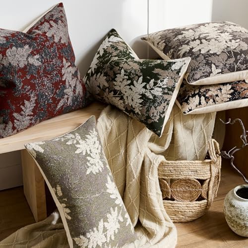 Warmstar Vintage Leaf Print Throw Pillow Cover 18x18 Set of 2,Neutral