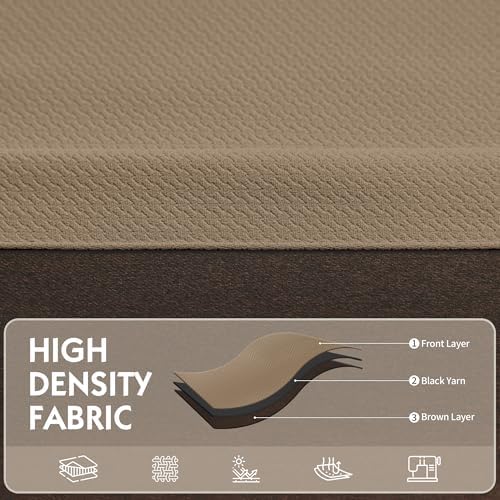 FMFUNCTEX 100% Blackout Brown Curtains 72 Inches for Bedroom, 2 Panels