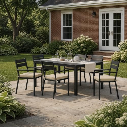 Outdoor Chair Cushions, Fade-Resistant & Water-Resistant, D Shaped