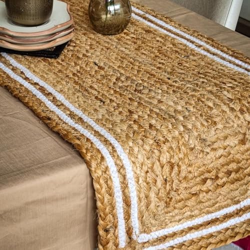 Handmade Hand Braided Natural Jute 13 X 120 Inch Table Runner Rug