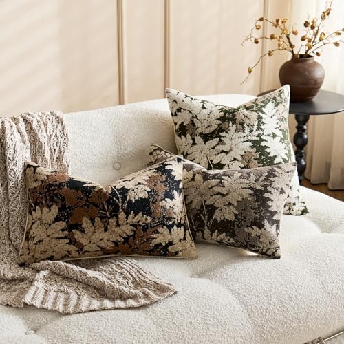 Warmstar Vintage Leaf Print Throw Pillow Cover 18x18 Set of 2,Neutral