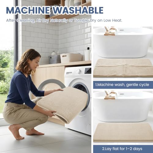 Smiry Memory Foam Bath Mat 44x24, Extra Soft Absorbent Bathroom Rugs