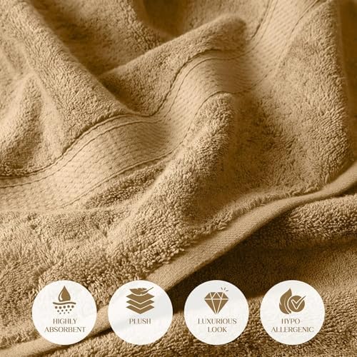 Luxury Heavyweight Egyptian Cotton Towels, Towel Set for Bathroom