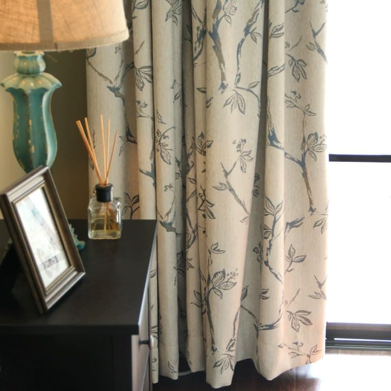 Jacquard Curtains Blackout Curtains for Bedroom 72 Inches Long,Back