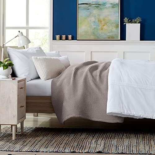 100% Cotton Waffle Weave Bed Blanket | Soft, Breathable, and