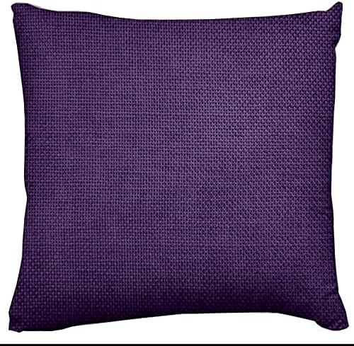 lovemyfabric Solid Faux Burlap Woven Texture Throw Pillow Cushion