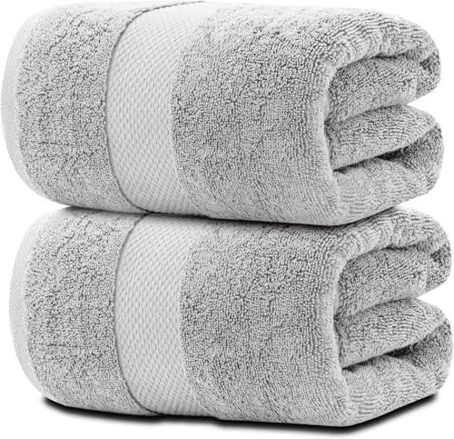 White Classic Luxury Bath Sheets Towels for Adults Extra Large