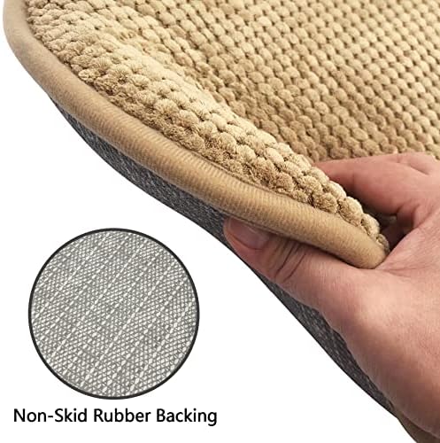 Khaki Outdoor Seat Cushions Memory Foam Patio Chair Cushion,17x15