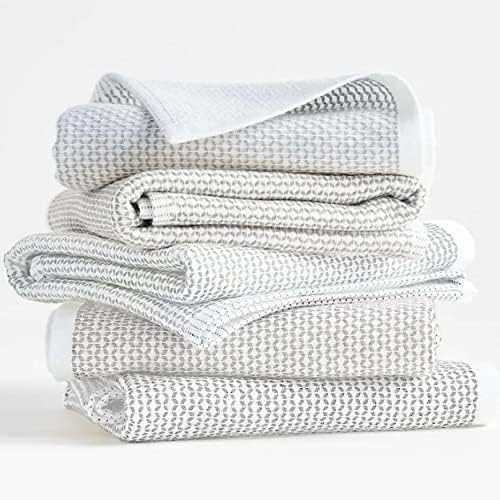 Realm 17" x 27" 100% Cotton Kitchen Towel (4 Pack) | Dobby Textured