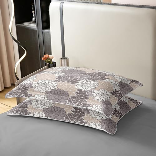 Feelyou Retro Floral Duvet Cover 100% Cotton Queen Size Hippie Flowers